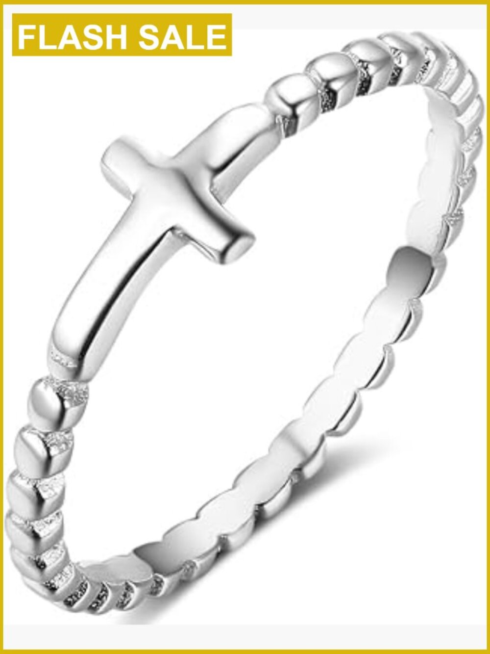 Sterling Silver Cross Ring, Christian Faith Jewelry